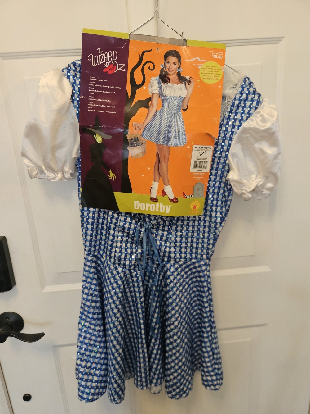 Dorothy Blue Gingham Adult Medium Costume Dress - Wizard of Oz